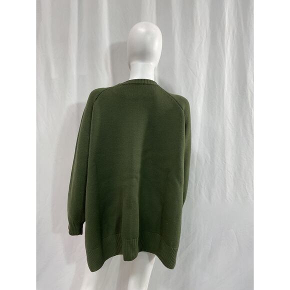 Simone Rocha 'Button-Detailed' Green Wool Sweater Size S - Picture 3 of 5